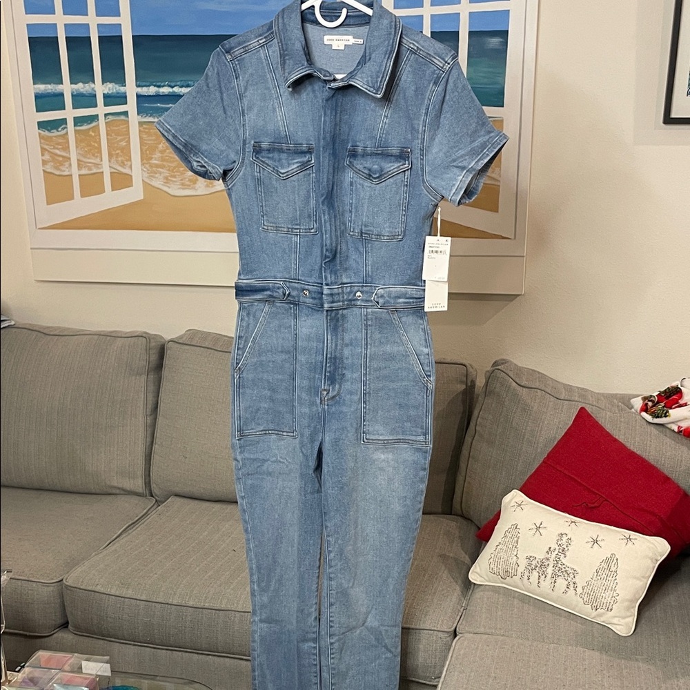 Good American Light Blue Denim Jumpsuit - Picture 8 of 8